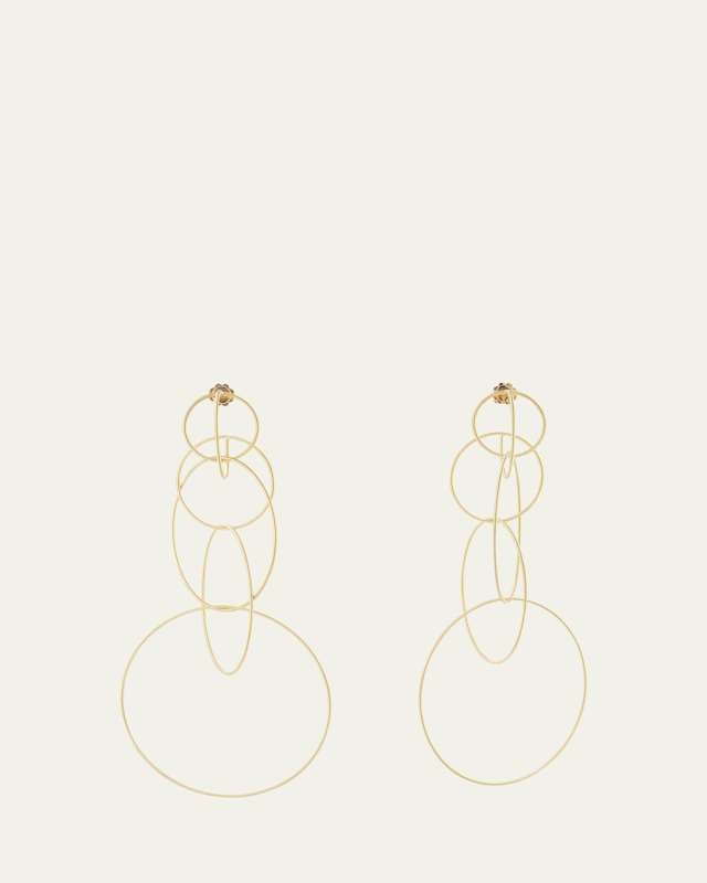 Waikiki 18K Yellow Gold Circle Drop Earrings